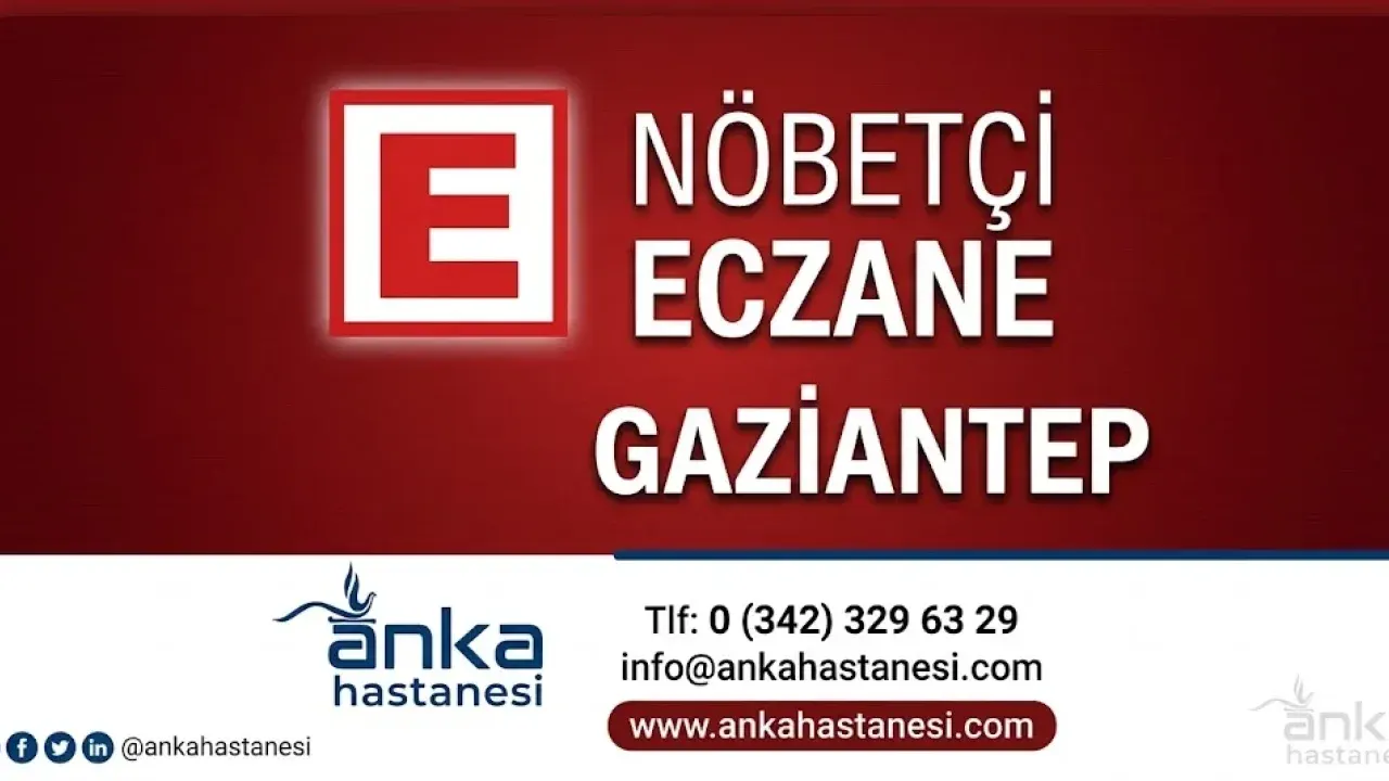Gaziantep’te 24 Ekim 2026 Cumartesi günü nöbetçi eczaneler