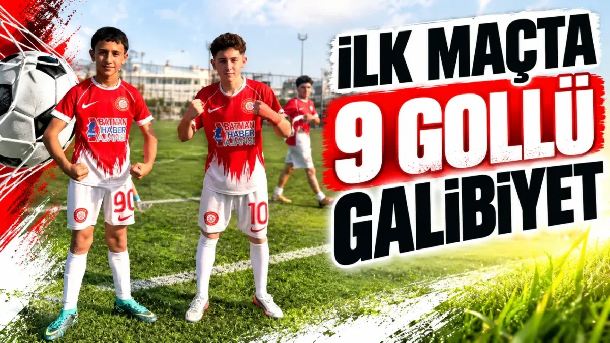 İlk maçta 9 gollü galibiyet