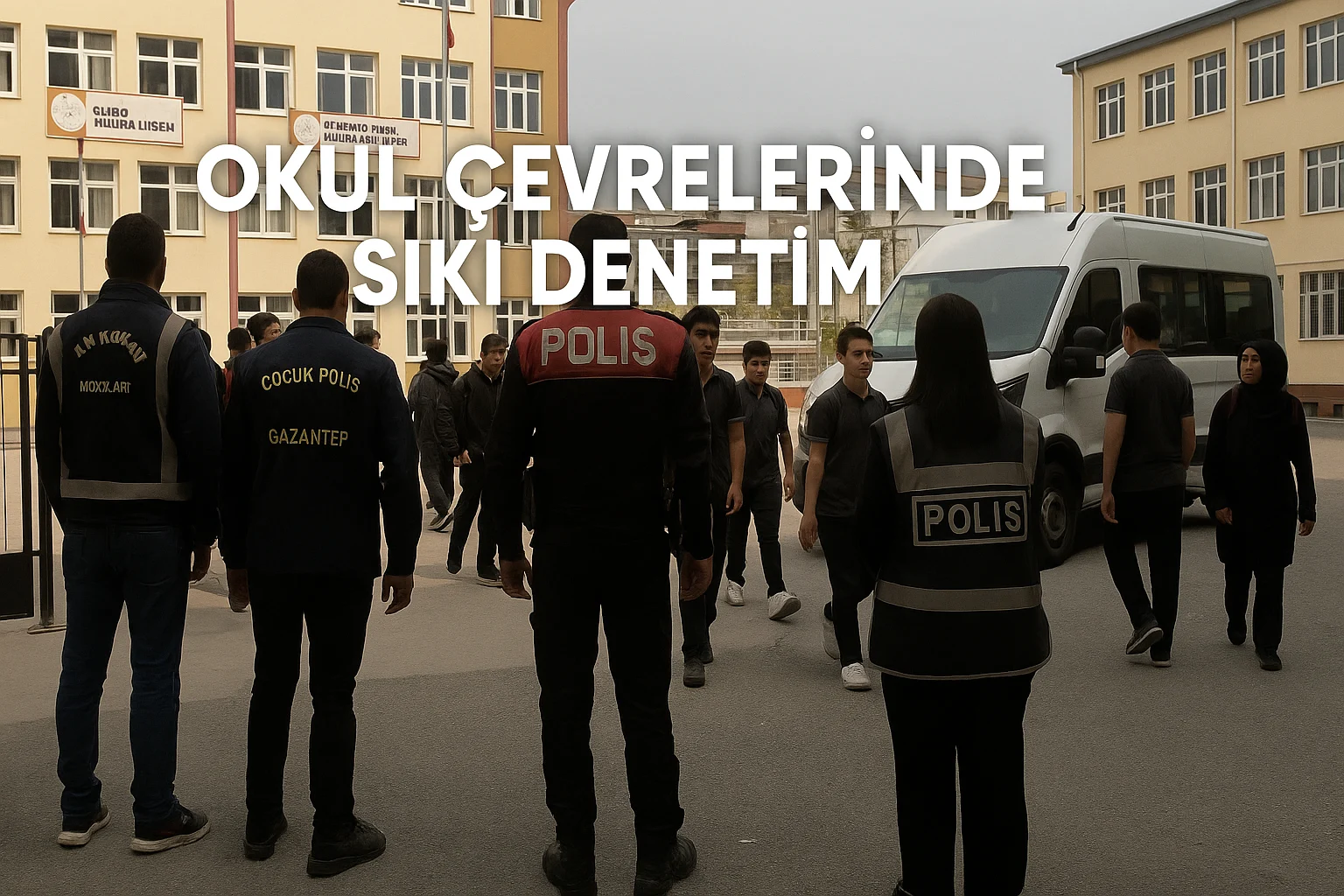 Gaziantep polisinden okulların çevresine kapsamlı denetim