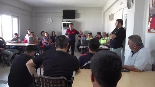 Manisa Büyükşehir Belediyesi personeline nefes kesen tatbikat
