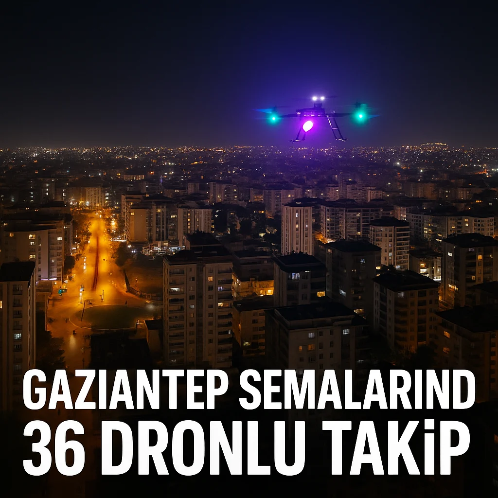 Gaziantep semalarında güvenlik takibi 36 dronla yürütülüyor