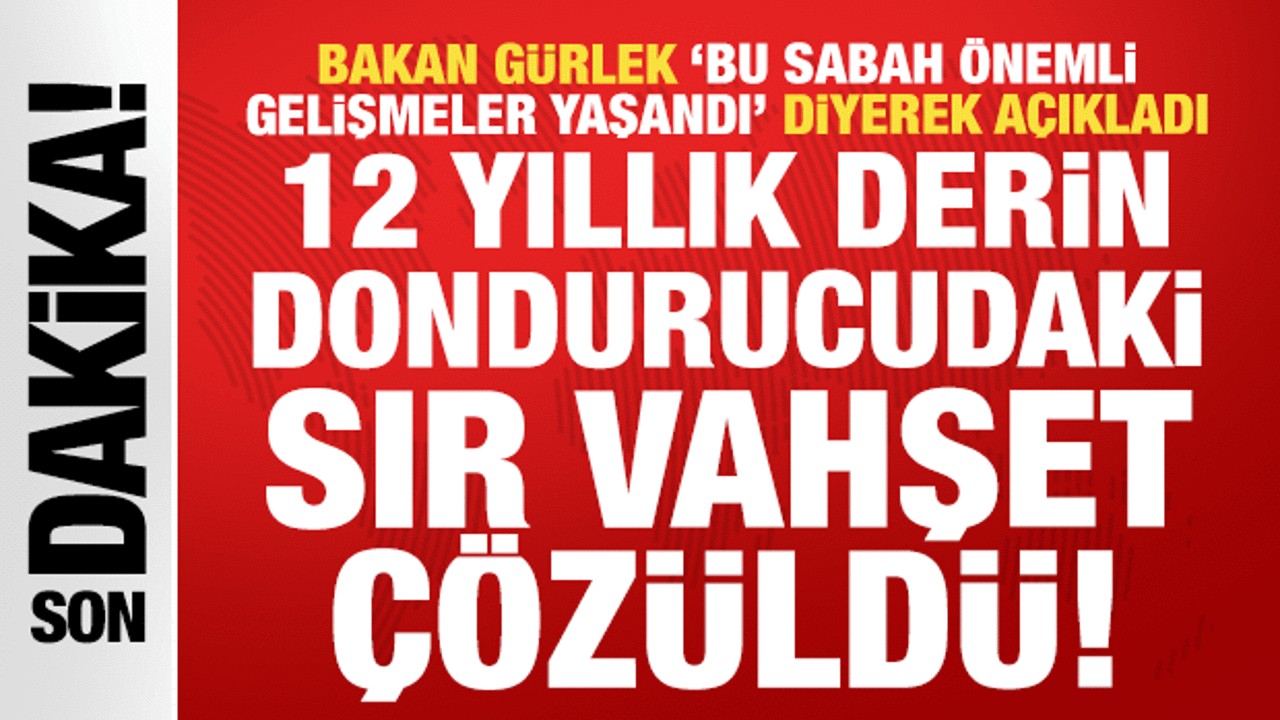 Bakan G&uuml;rlek duyurdu: 4 ayda 35 faili me&ccedil;hul cinayet aydınlatıldı