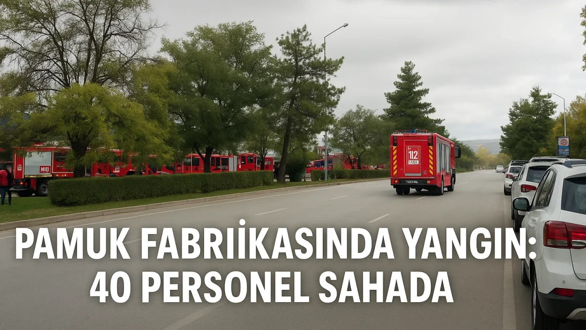 Gaziantep 2. OSB’deki pamuk fabrikasına 40 personelle müdahale