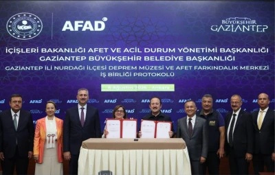 AFAD ile Gaziantep B&uuml;y&uuml;kşehir Belediyesi arasında "Afet Farkındalık Merkezi" kurulmasına ilişkin işbirliği protokol&uuml;