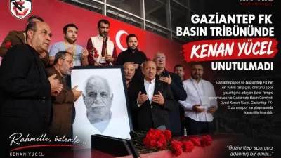 Gaziantep FK Basın Tribününde Kenan Yücel’e Duygusal Veda