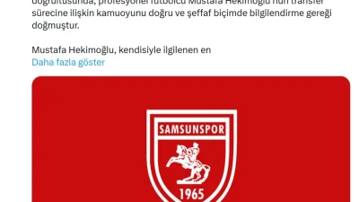 Samsunspor’dan iptal olan Mustafa Hekimoğlu açıklaması