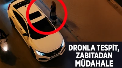 Dronlu zabıta takibiyle Gaziantep yollarındaki dilencilere ceza