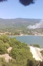 Aydın'daki orman yangınına havadan m&uuml;dahale yeniden başladı (4)