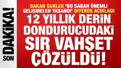 Bakan G&uuml;rlek duyurdu: 4 ayda 35 faili me&ccedil;hul cinayet aydınlatıldı
