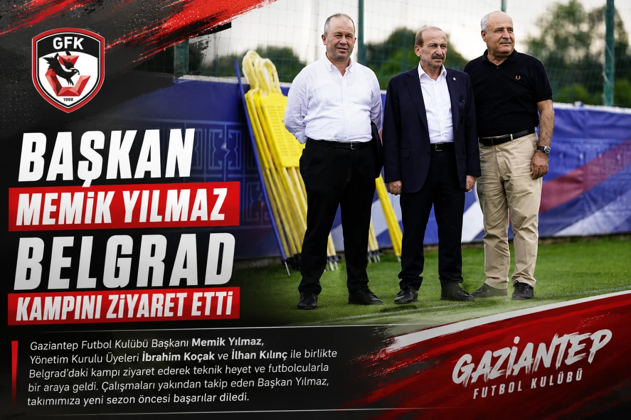 Başkan Memik Yılmaz, Gaziantep FK&rsquo;nın Belgrad Kampını Ziyaret Etti