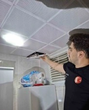 Batman&rsquo;da asma tavanda sıkışan g&uuml;vercinler itfaiye tarafından kurtarıldı
