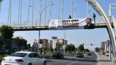 Batman'da Erdoğan pankartı