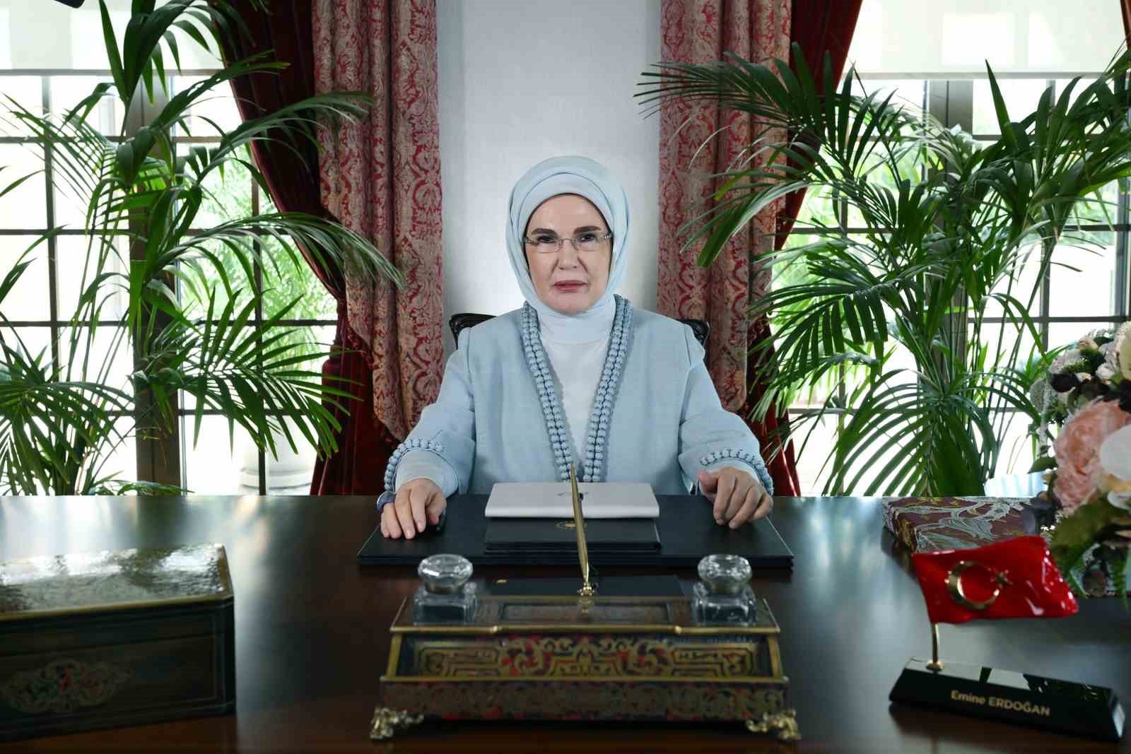 Emine Erdoğan, 6. Lider Eşleri Zirvesi&rsquo;ne video mesaj g&ouml;nderdi: