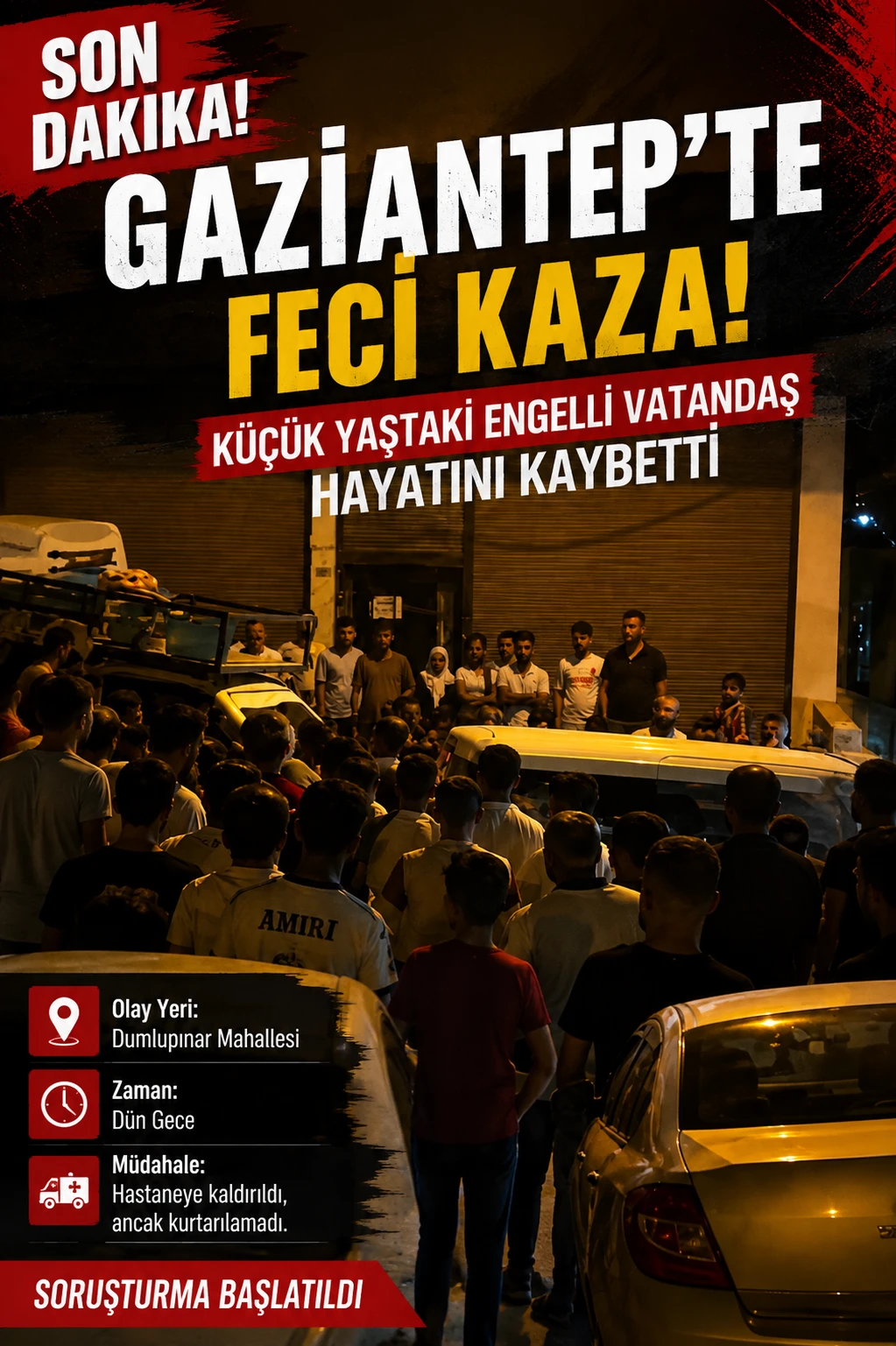 ENGELLİ VATANDAŞ HAYATINI KAYBETTİ