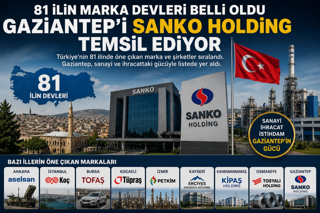 Gaziantep'in Gururu SANKO Holding! T&uuml;rkiye'nin 81 İlini Temsil Eden Marka Devleri A&ccedil;ıklandı