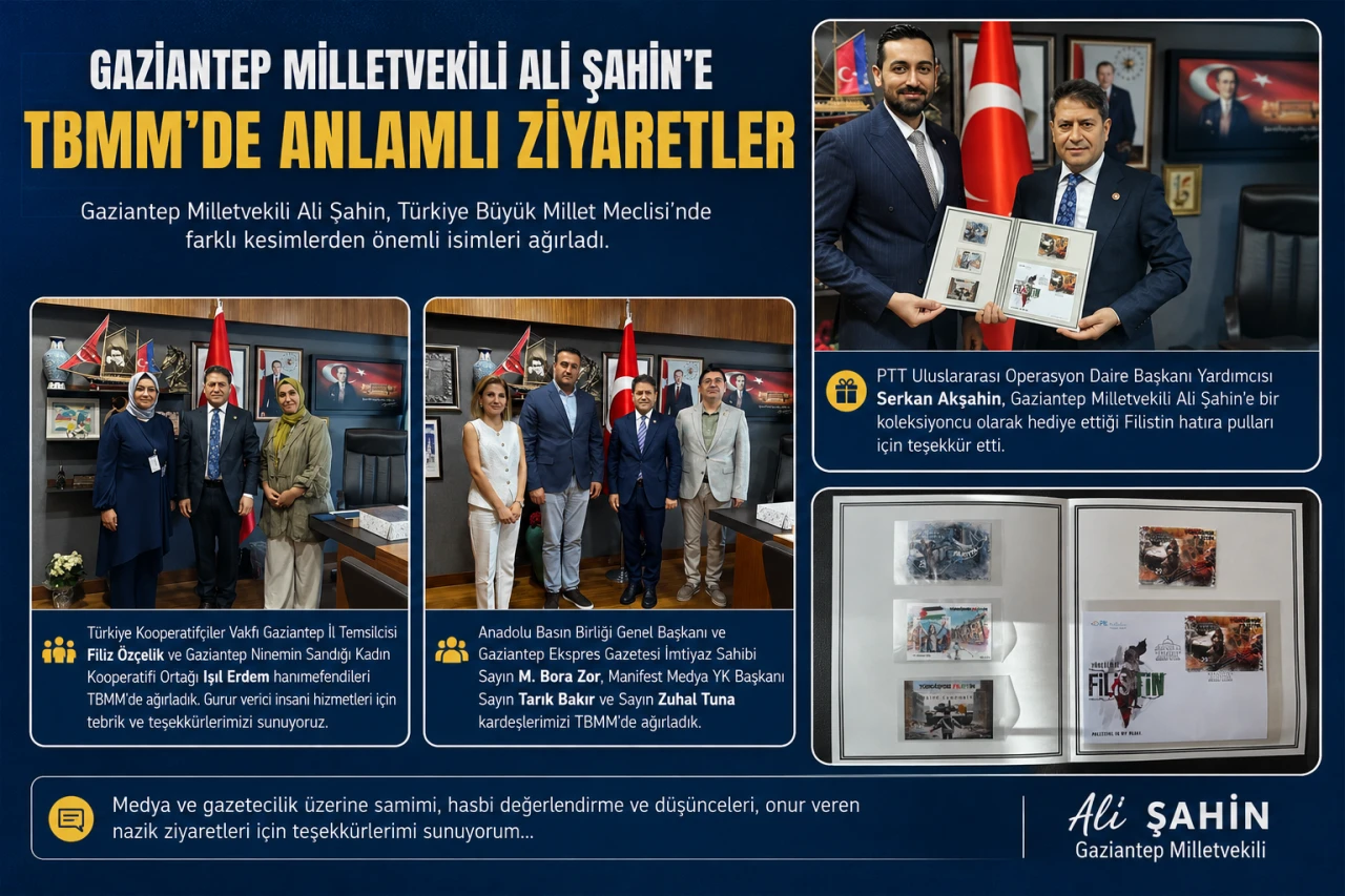 Gaziantep Milletvekili Ali Şahin&rsquo;e TBMM&rsquo;de Anlamlı Ziyaretler