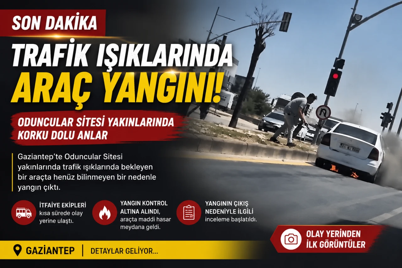 Gaziantep&rsquo;te Seyir Halindeki Ara&ccedil; Alevlere Teslim Oldu