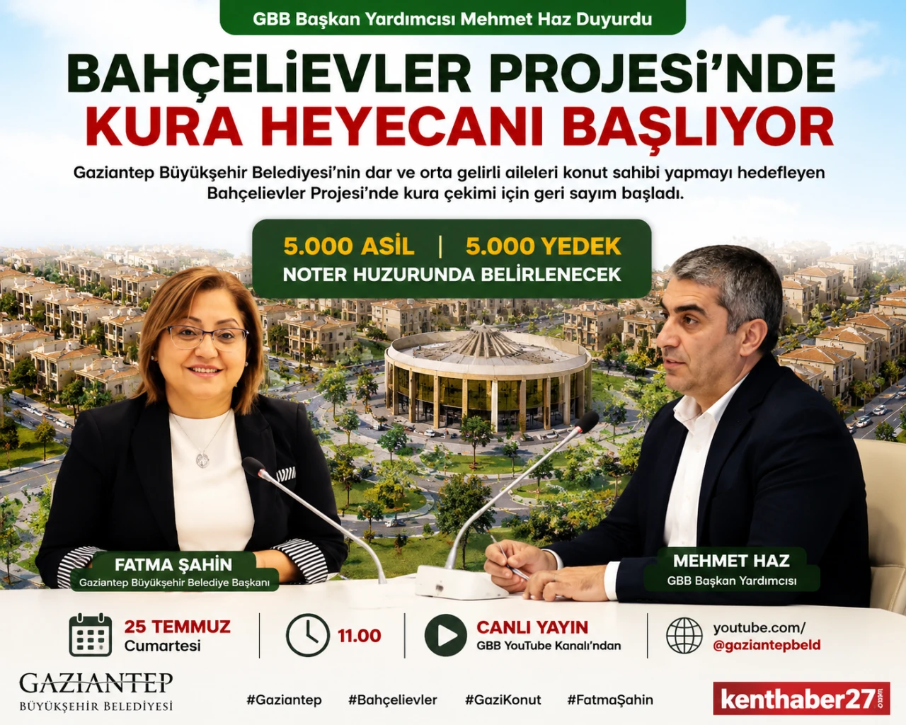 GBB Başkan Yardımcısı Mehmet Haz Duyurdu: Bah&ccedil;elievler Projesi&rsquo;nde Kura Heyecanı Başlıyor