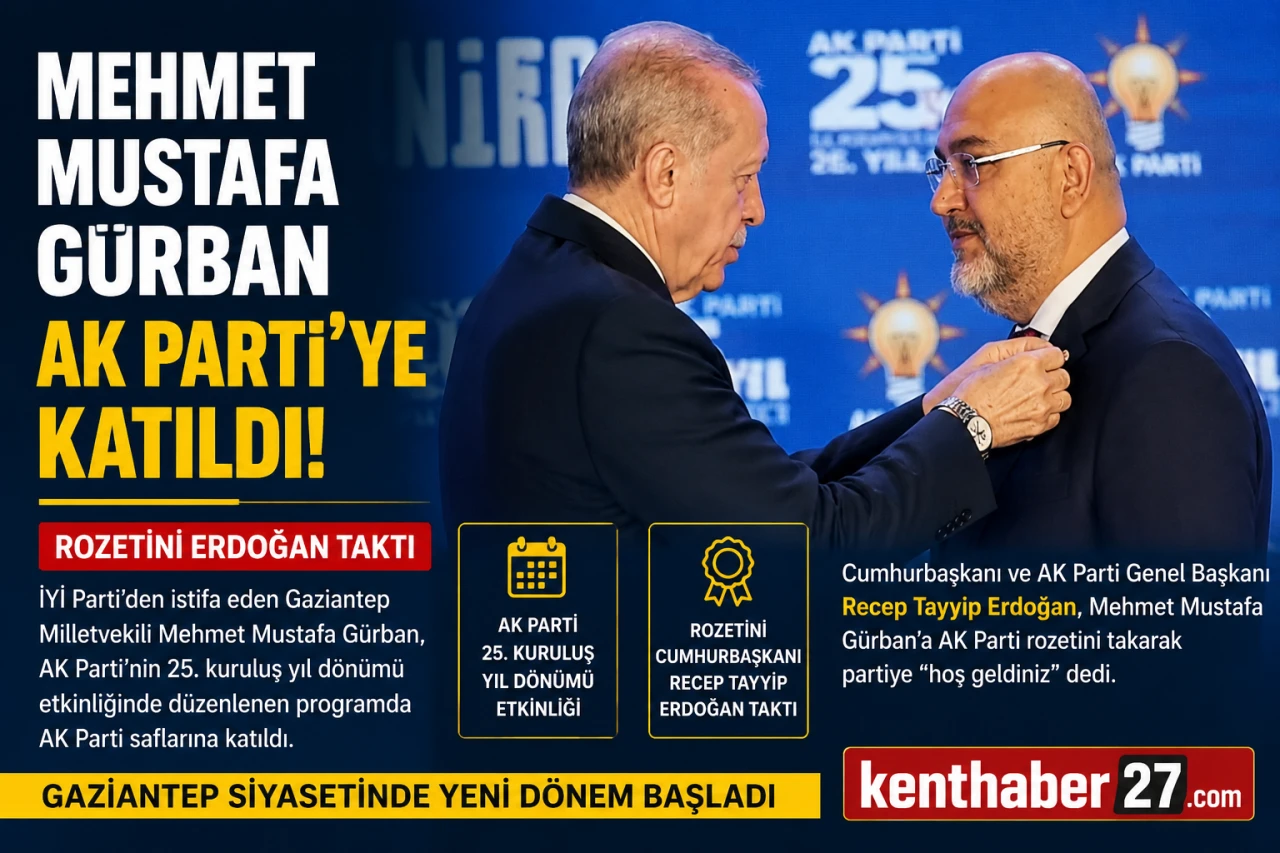 Mehmet Mustafa G&uuml;rban AK Parti&rsquo;ye Katıldı: Rozetini Erdoğan Taktı