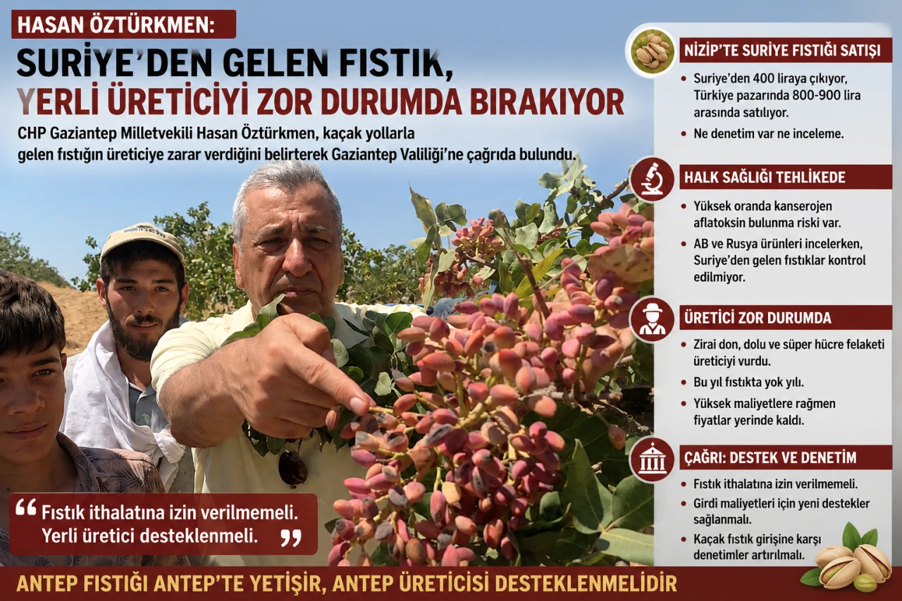 &Ouml;zt&uuml;rkmen&rsquo;den fıstık &ccedil;ıkışı: &ldquo;Suriye&rsquo;den gelen &uuml;r&uuml;n yerli &uuml;reticiyi zor durumda bırakıyor&rdquo;
