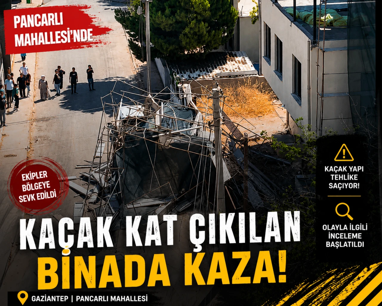 Pancarlı Mahallesi&rsquo;nde Ka&ccedil;ak Kat &Ccedil;ıkılan Binada Kaza