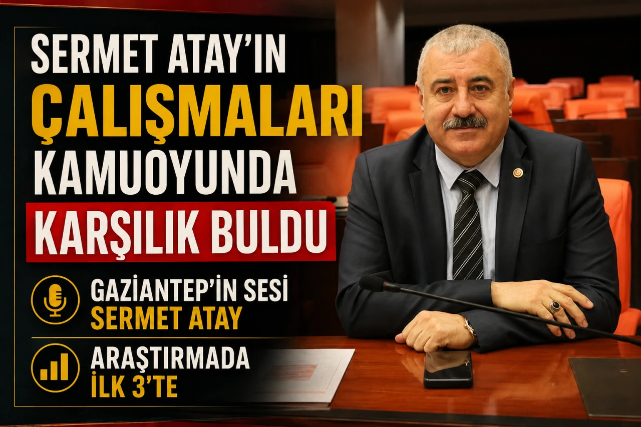 Sermet Atay&rsquo;ın &Ccedil;alışmaları Kamuoyunda Karşılık Buldu Gaziantep&rsquo;in Sesi Sermet Atay, Araştırmada İlk 3&rsquo;te