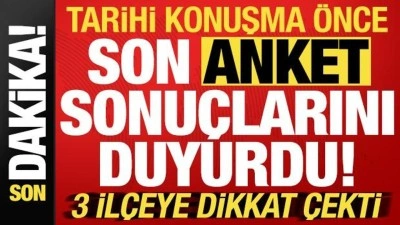 Son dakika haberi: Abdullah &Ouml;zdemir, tarihi konuşma &ouml;ncesi son anket sonu&ccedil;larını a&ccedil;ıkladı!