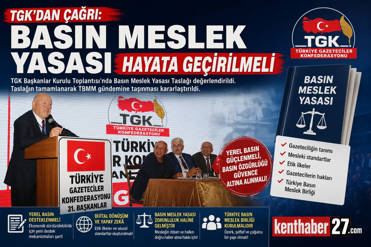 TGK'dan &Ccedil;ağrı: Basın Meslek Yasası hayata ge&ccedil;irilmeli