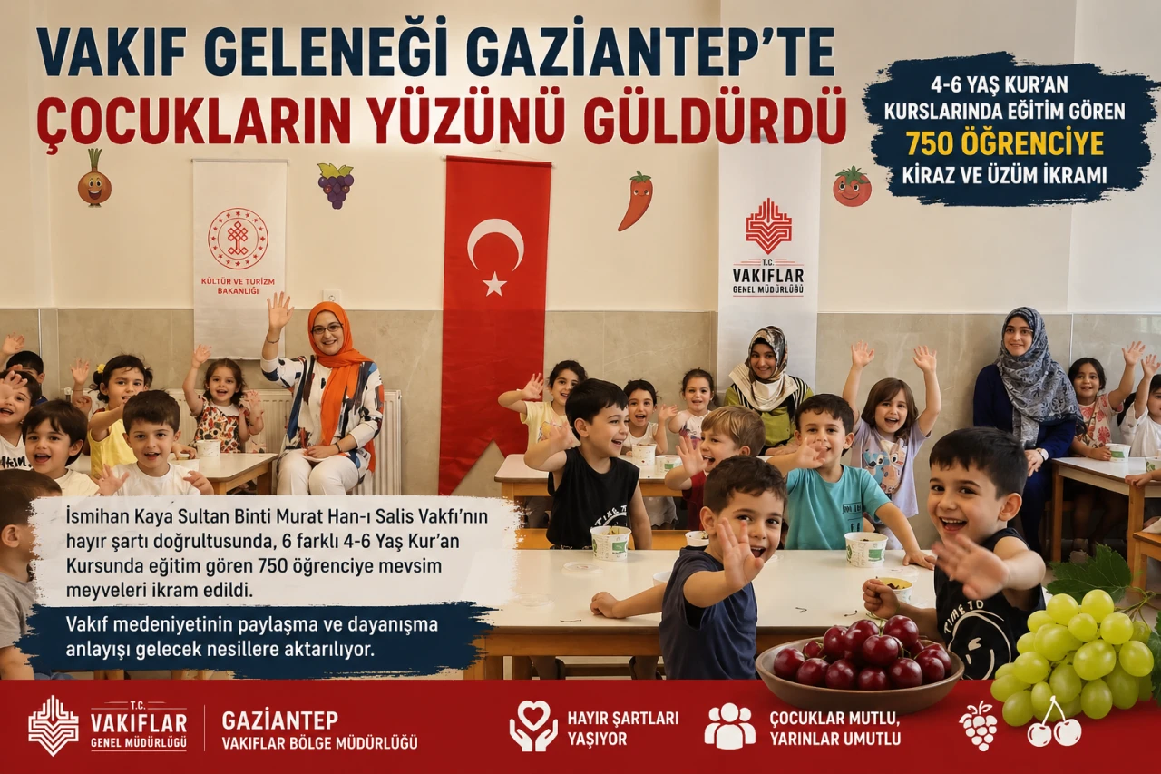 Vakıf geleneği Gaziantep&rsquo;te &ccedil;ocukların y&uuml;z&uuml;n&uuml; g&uuml;ld&uuml;rd&uuml;