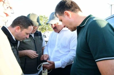 Vali Toraman, Biga&rsquo;daki yangını yerinde inceledi